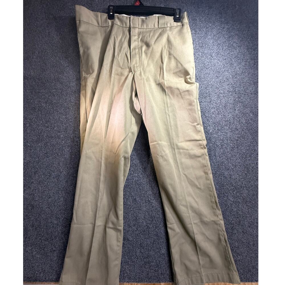 Dickies Men's 874 Khaki Original Fit Flat Front Twill Work Pants Size 36x32